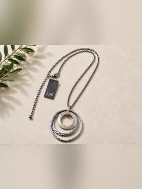 J. Jill Mixed-Metal Layered Hammered Circle Necklace Modern Artisan